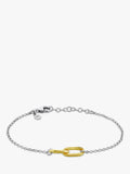 IBB two tone paper link bracelet sterling silver (British brand)