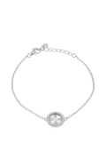 IBB cubic zirconia rainbow pendant bracelet 16-19cm (British brand)
