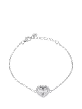 John Lewis IBB Cubic Zirconia Rainbow Heart Pendant Bracelet- Buy online at McGrocer
