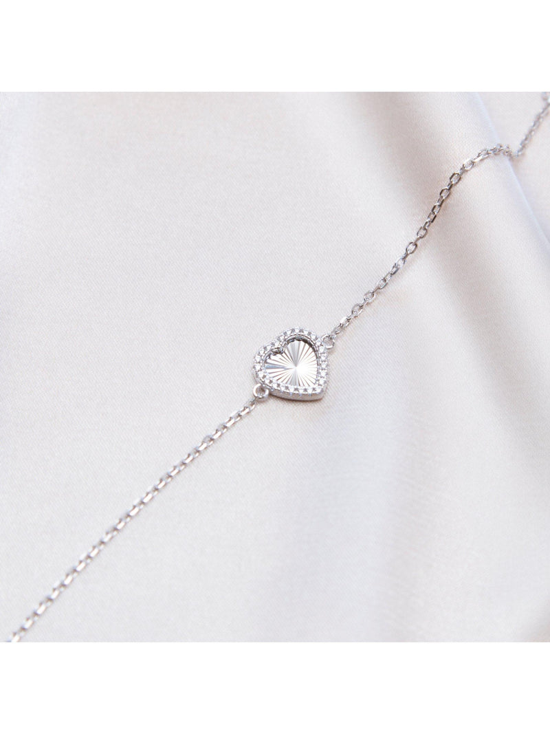 IBB rainbow heart pendant bracelet 16-19cm (British brand)