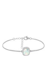 John Lewis IBB Cubic Zirconia Halo Opal Bracelet- Buy online at McGrocer