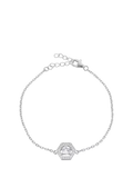 IBB charm bracelet round cubic zirconia halo - British product