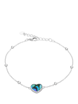 John Lewis IBB Paua Shell Heart Pendant Bracelet Multi- Buy online at McGrocer