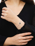 IBB Paua shell heart pendant bracelet 18-20cm - British product