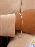 IBB sterling silver square bead bracelet (British brand)