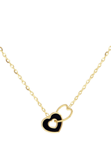 John Lewis IBB 9ct Yellow Gold Onyx Heart Pendant Necklace- Buy online at McGrocer