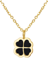 John Lewis IBB 9ct Yellow Gold Onyx Petal Pendant Necklace- Buy online at McGrocer