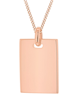 John Lewis IBB Personalised Dog Tag Necklace, Rose Gold- Buy online at McGrocer