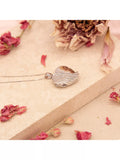 IBB sterling silver angel wing heart locket pendant necklace - British product