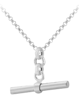 John Lewis IBB Sterling Silver Belcher T-Bar Pendant Necklace 41-46cm- Buy online at McGrocer