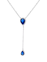 John Lewis IBB Cubic Zirconia Teardrop Lariat Necklace- Buy online at McGrocer