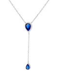 IBB cubic zirconia teardrop lariat necklace, imported from the UK