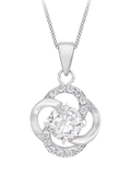 IBB sterling silver cubic zirconia knot pendant - British product