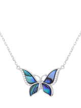 John Lewis IBB Paua Shell Butterfly Pendant Necklace- Buy online at McGrocer