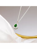 IBB sterling silver cubic zirconia pendant necklace - British product