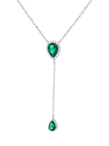 John Lewis IBB Cubic Zirconia Teardrop Lariat Necklace Multi- Buy online at McGrocer