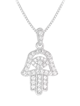 John Lewis IBB Hamsa Hand Pendant Necklace, Silver- Buy online at McGrocer