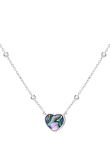 John Lewis IBB Paua Shell Heart Pendant Necklace Multi- Buy online at McGrocer