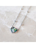 IBB paua shell heart pendant necklace (British brand)