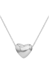 John Lewis IBB Sterling Silver Puff Heart Necklace 41-46cm- Buy online at McGrocer