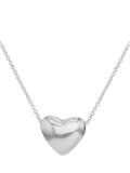 IBB sterling silver puff heart necklace (British brand)