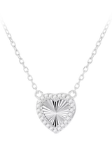 John Lewis IBB Cubic Zirconia Rainbow Heart Pendant Necklace 40-45cm- Buy online at McGrocer