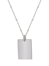 John Lewis IBB Personalised Sterling Silver Dog Tag Necklace- Buy online at McGrocer