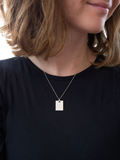 IBB personalised sterling silver dog tag necklace with adjustable chain - British product