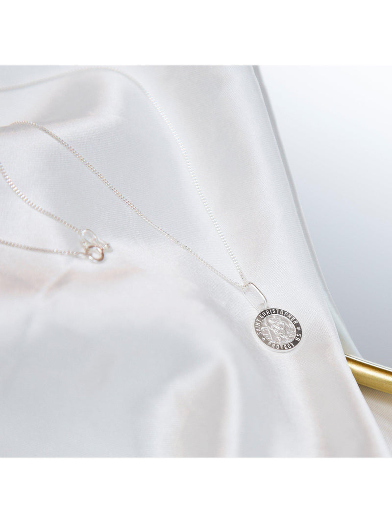 IBB St. Christopher sterling silver pendant necklace, imported from the UK