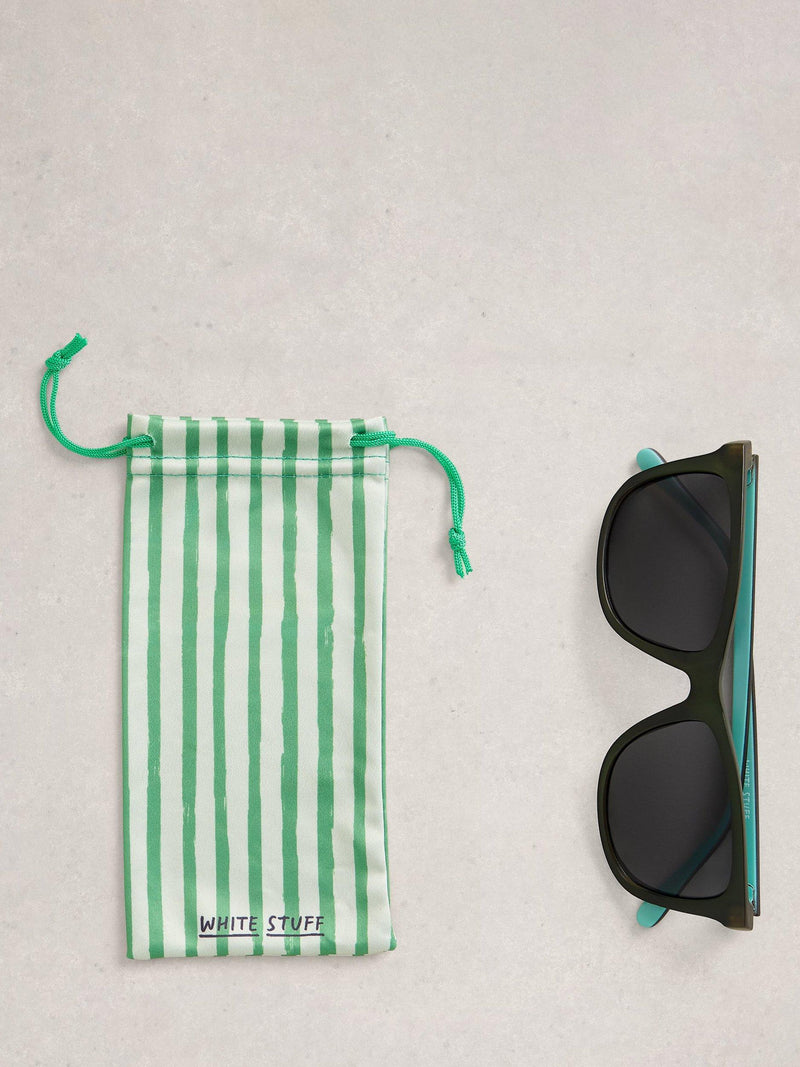White Stuff Wayfarer sunglasses black recycled polycarbonate - British product