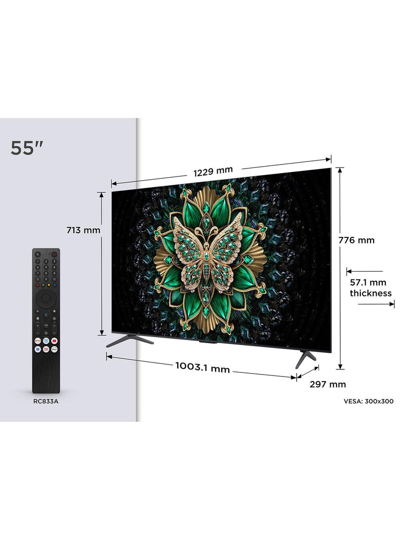 TCL 55C6K QLED Mini LED 4K TV 55 inch, UK version