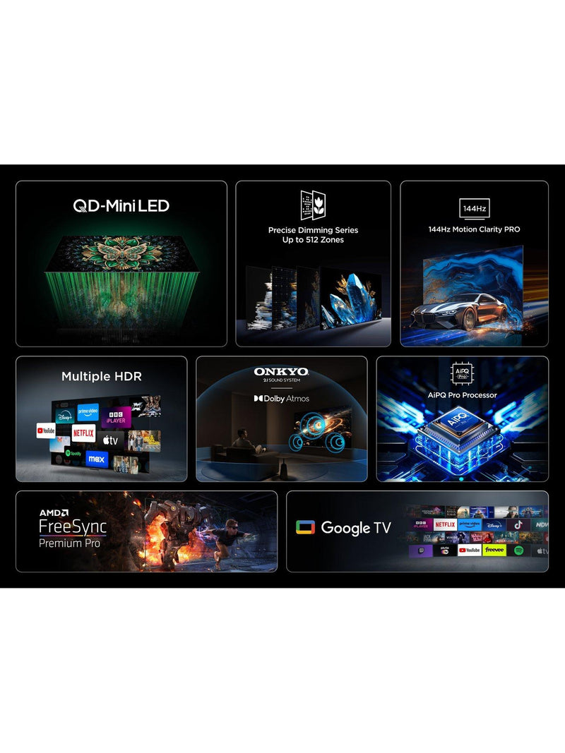 TCL 55C6K QLED Mini LED 4K TV 55 inch, UK version