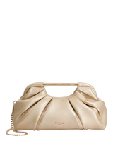 John Lewis Dune London Ebecci Ruched Grab Bag Gold Evening Clutch Bag- Buy online at McGrocer