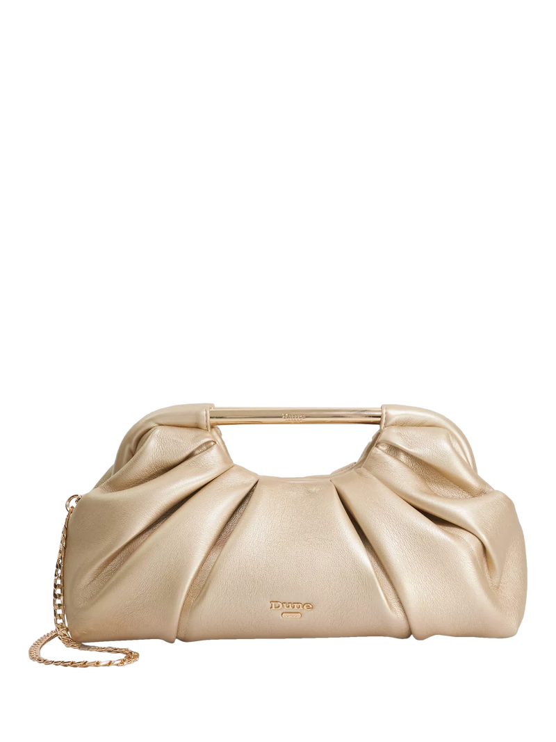 Dune London Ebecci ruched grab bag gold (British brand)
