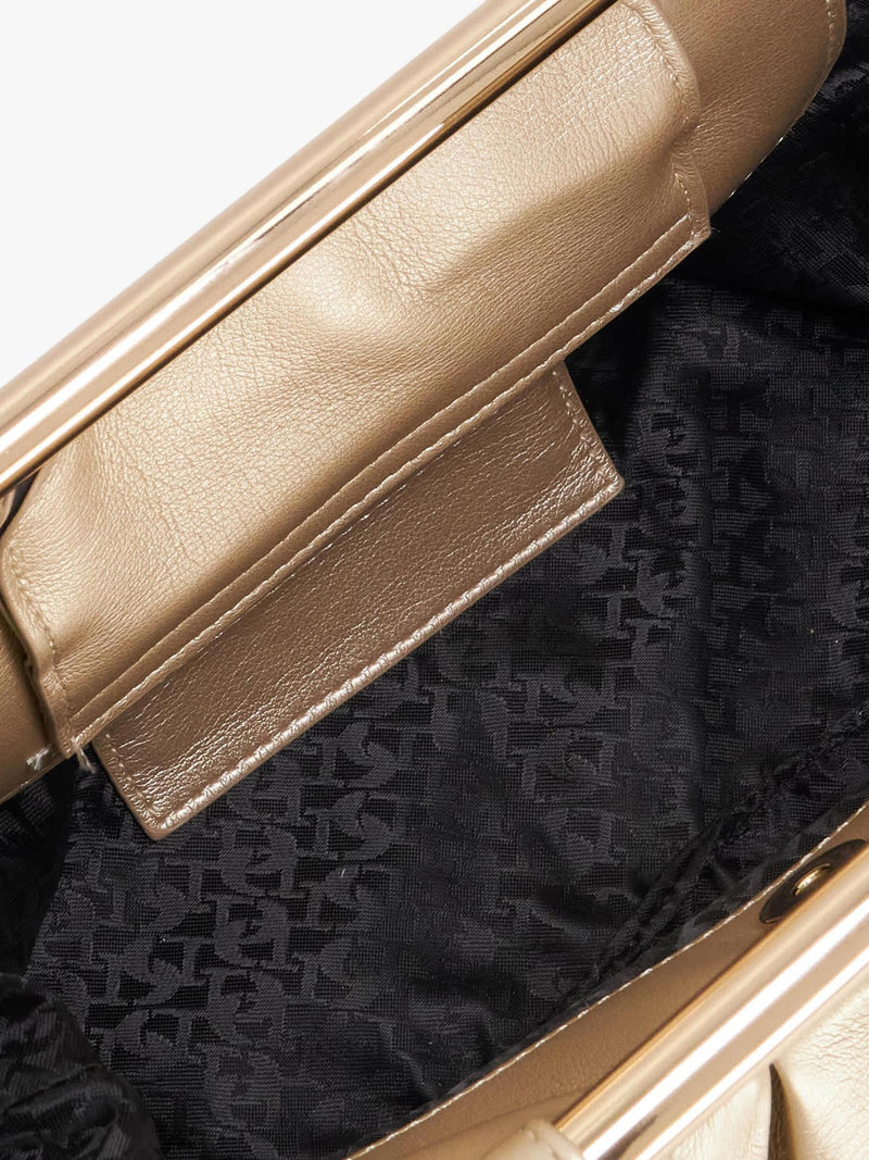 Dune London Ebecci ruched grab bag gold (British brand)