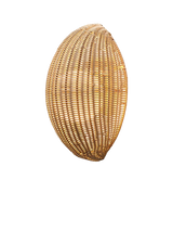 John Lewis LG Outdoor Barca Woven Rattan Rechargeable Garden Wall Lamp, 40cm, Sesame- Buy online at McGrocer