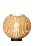 LG Outdoor Orta woven rattan rechargeable garden table lamp 28cm, UK version