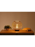 LG Outdoor Orta woven rattan rechargeable garden table lamp 28cm, UK version