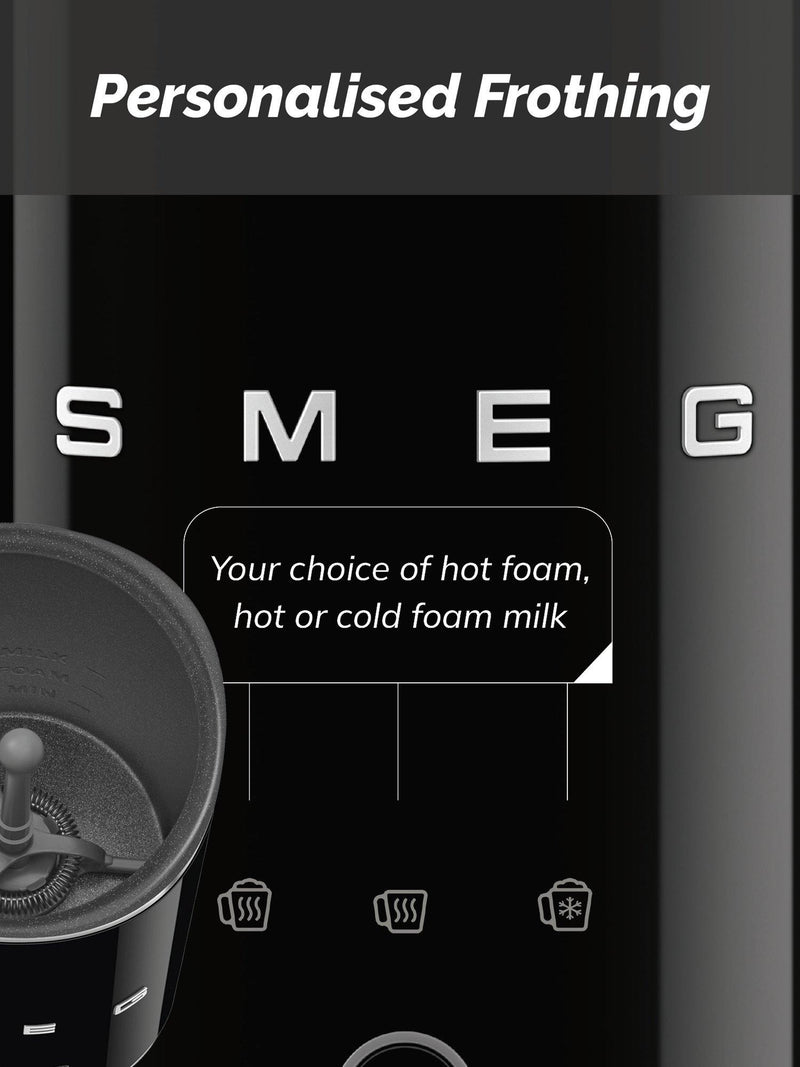 Smeg manual espresso machine with milk frother, UK version