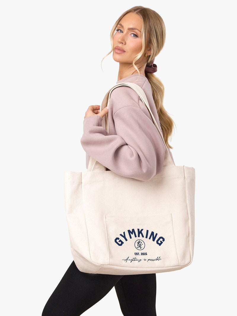 Gym King Harmony tote bag cream cotton imported from the UK