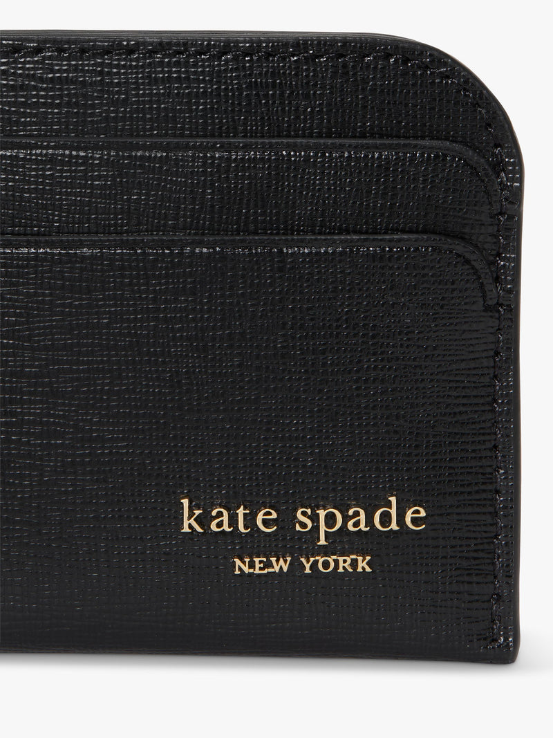 Kate Spade New York Devin leather card holder black - British product