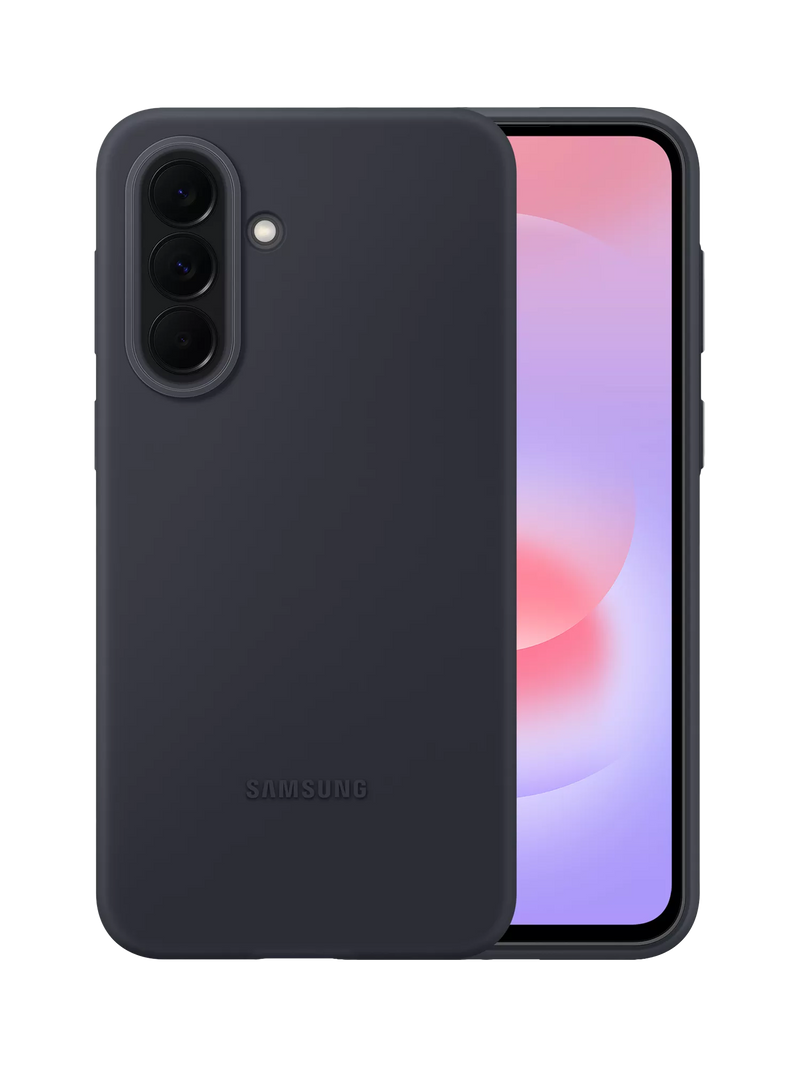 Samsung black silicone case for Galaxy A37, imported from the UK