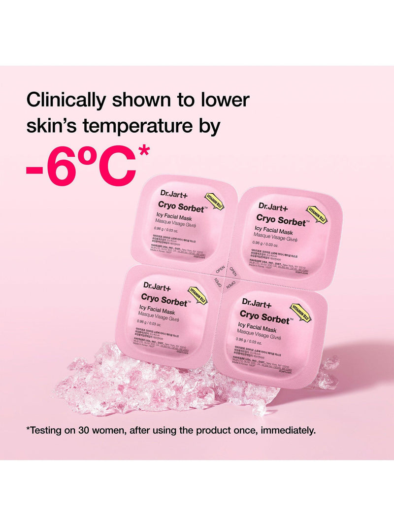 Dr.Jart Cryo Sorbet icy facial mask pack 4 (British brand)