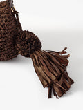 Mint Velvet woven straw crossbody bag brown - British product