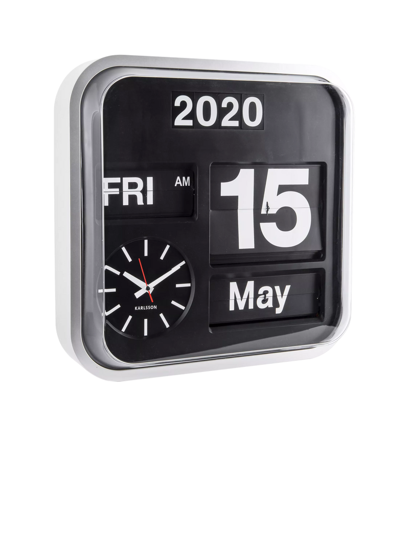 Karlsson flip square wall clock 43cm - British product