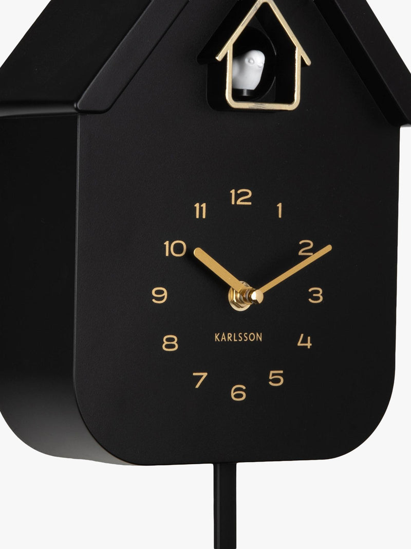 Karlsson Solo Cuckoo analogue pendulum wall clock, matte finish (British brand)