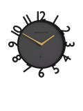 Newgate Clocks Monorail Arabic numeral wall clock 40cm black - British product