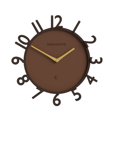 John Lewis Newgate Clocks Monorail Arabic Numeral Wall Clock 40cm Mocha Brown- Buy online at McGrocer