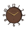 Newgate Monorail wall clock 40cm mocha brown - British product