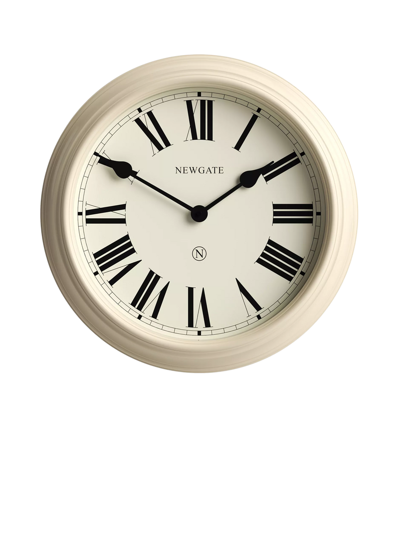 Newgate Clocks Notting Hill wall clock cream 44.5cm, imported from the UK
